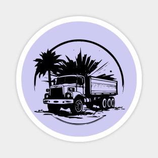 vintage heavy truck Magnet